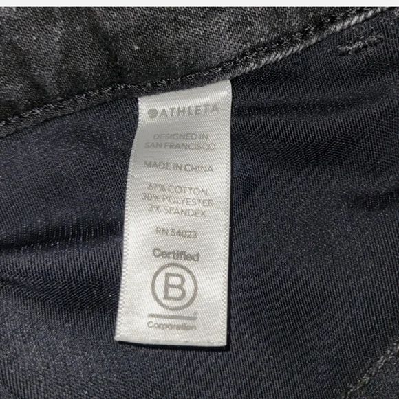 Athleta SculpTek Skinny Jeans Womens 4 Carbon Black Zip Ankle Stretch Mid Rise - Picture 6 of 15